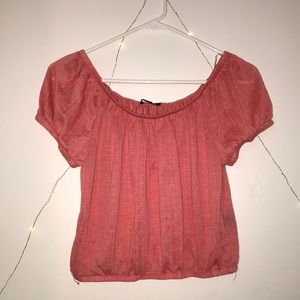 pink flirty crop top